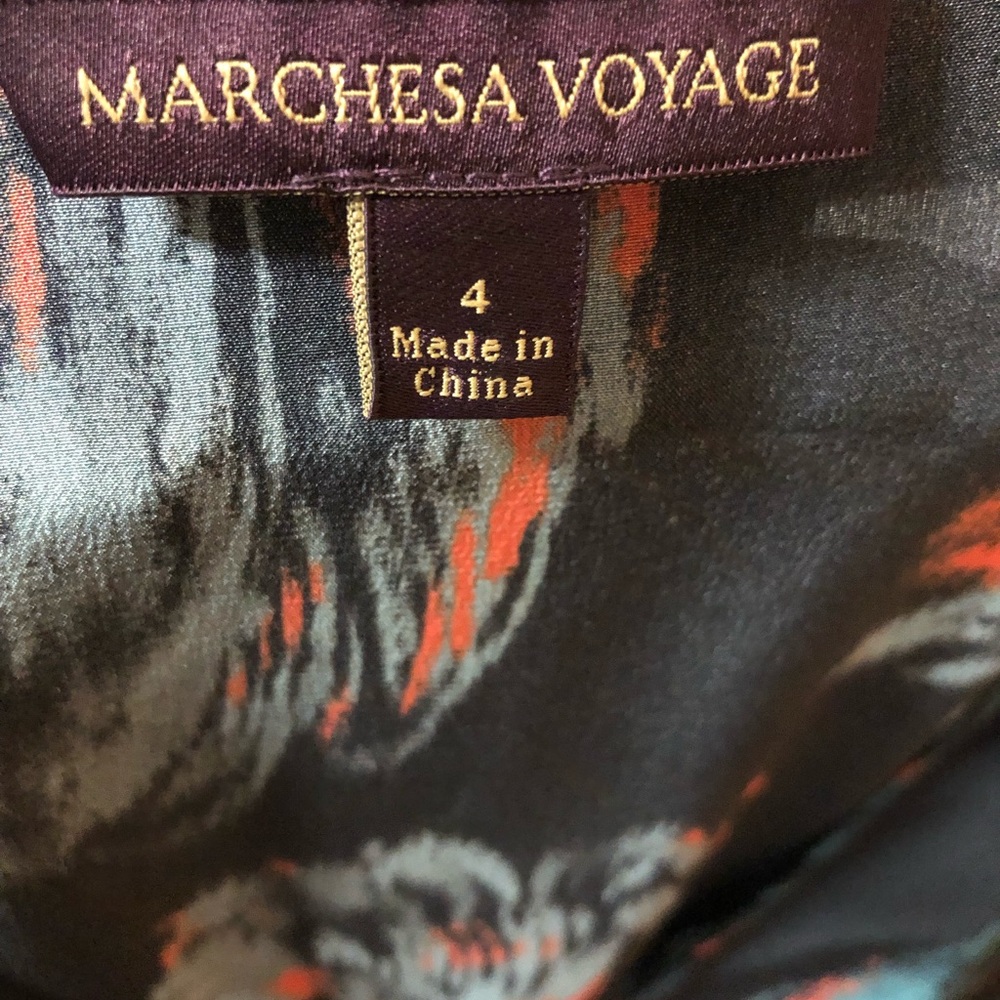 MARCHESA VOYAGE Printed Silk Maxi Dress. - Picture 7 of 7